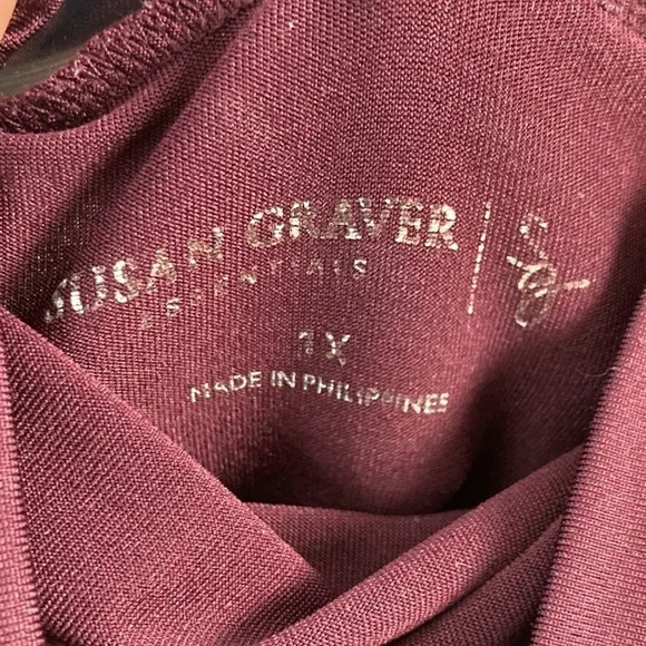 Susan graver liquid cotton deep burgundy red turtle neck shirt 2X - Picture 5 of 5